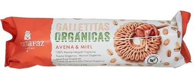 GALLETAS ORGANICAS AVENA MIEL X 170GR - CACHAFAZ