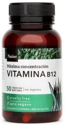 VITAMINA B12 NATIER X 50 CAPSULAS