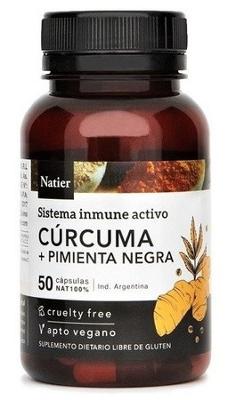 CURCUMA CON PIMIENTA NEGRA X 50 CAPS - NATIER